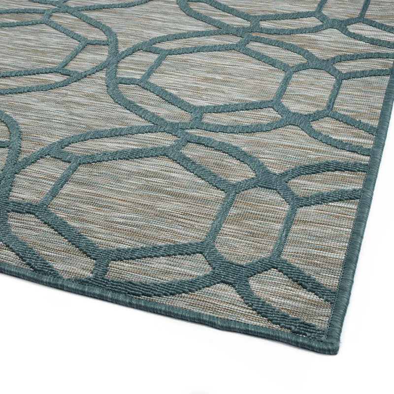 Contemporary, Transitional, Geometric, Textured, High-Low Cut & Loop Rectangle Area Rug, Runner 2' x 6'