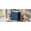 Meuble-lavabo et lavabo peu encombrant, rangement en bois aggloméré bleu moderne de 30 pouces