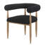 Ensemble de 2 fauteuils de salle à manger en U avec accoudoirs de dossier modernes et rembourrés texturés avec dossier rembourré et chaises de salle à manger, sans les tables-109212905-109212906