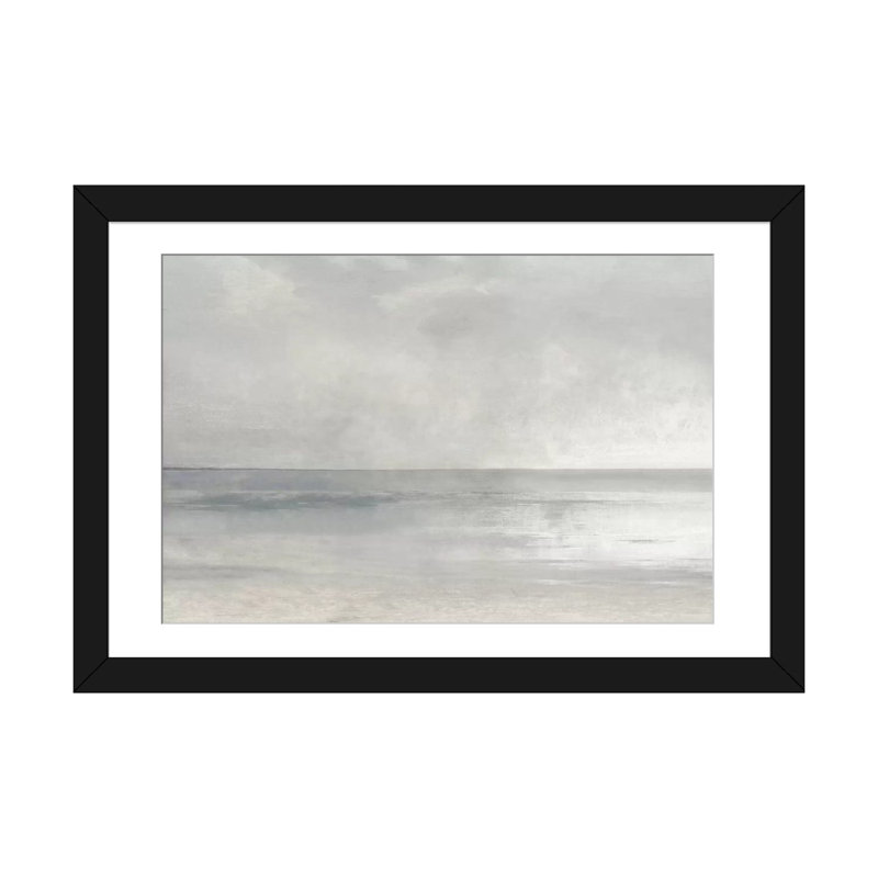 «Pastel Seascape II» par Christy Mckee, impression sur toile tendue, H 24 po x l 32 po, Impression encadrée, Black