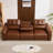 105” W Faux Leather Power Motion Sofa With Extending Seats, Convertible Table & Usb Charging-1760488030