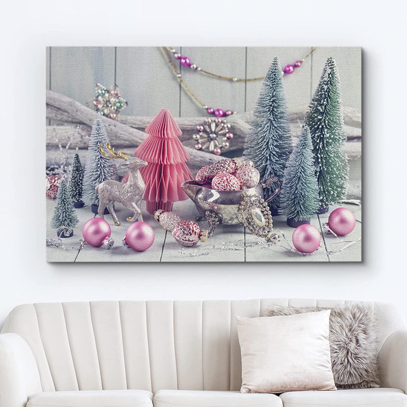 «Christmas Holiday Celebration», impression sur toile tendue, H 24 po x l 36 po x P 1,5 po