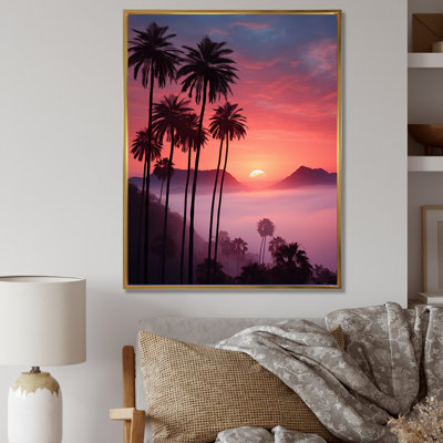 Palmier abstrait d'Hawaï, coucher de soleil II