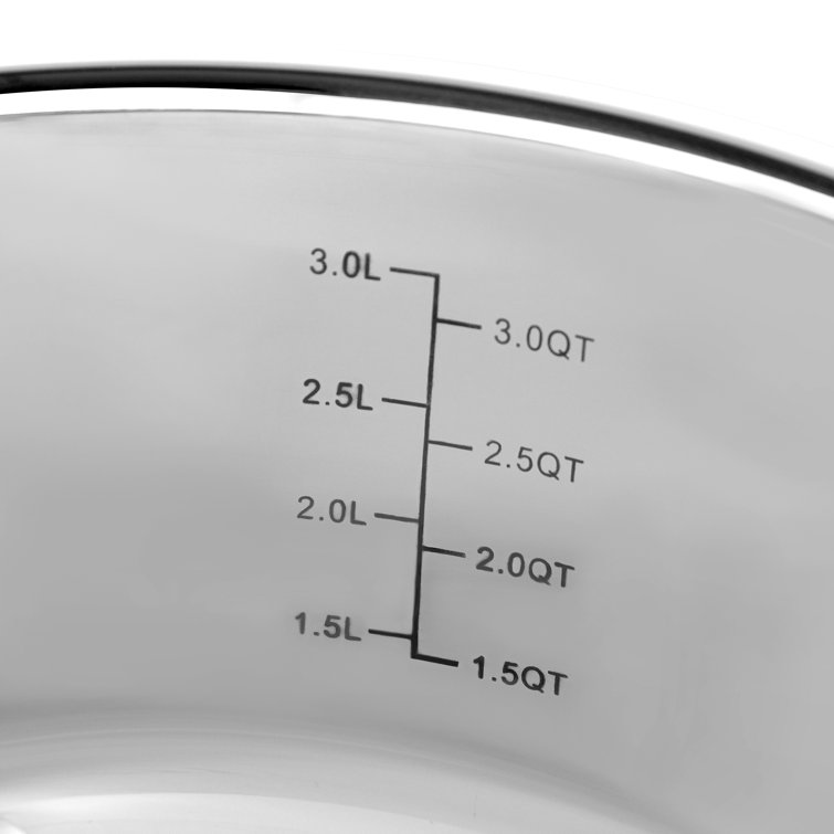 Bergner Gourmet by - 5 qt Stainless Steel Saute Pan with Vented Glass Lid and Helper Handle BGUS10110-STS