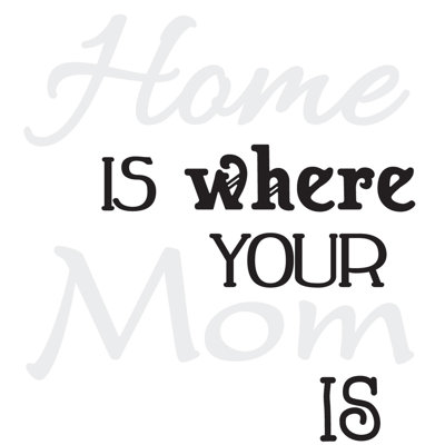 Décalcomanie murale maman is home is where