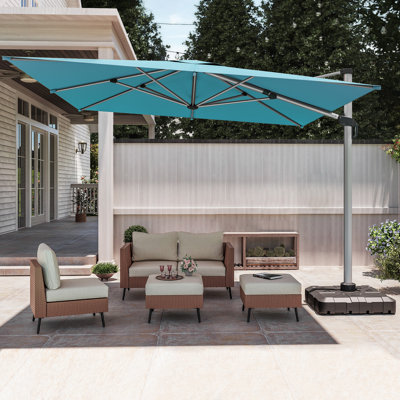Gentle Chic 132" Aluminum Cantilever Umbrella