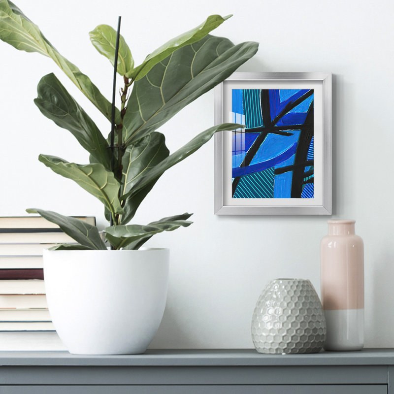 InvolvedBluesII-Framed Print, 28.5" H x 20.5" W, Silver