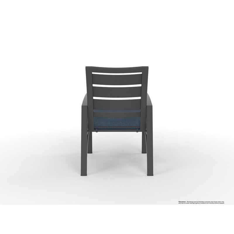 Arc Outdoor Bar Stool, Carbon Black, Surpass Stone