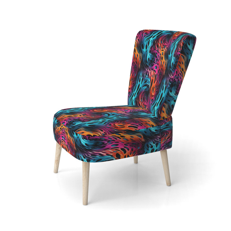 Chaise d'appoint rembourrée moderne et contemporaine Futuristic Striped Fusion I