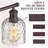 5 - Light Dimmable Farmhouse Vanity Light, Hammered Glass Shade, Oil Rubbed Bronze Finish
