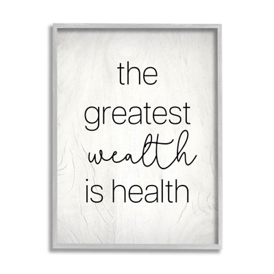 «Greatest Wealth Is Health», art de la giclée encadrée par Lil 'Rue