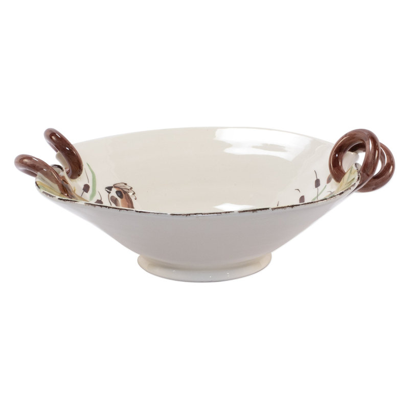 VIETRI Wildlife Terra Bianca Serving Bowl