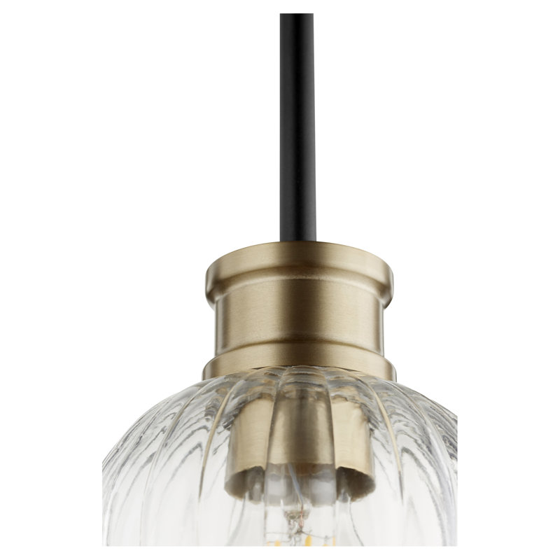 Luminaire suspendu à 1 lumière Nerissa, Laiton vieilli