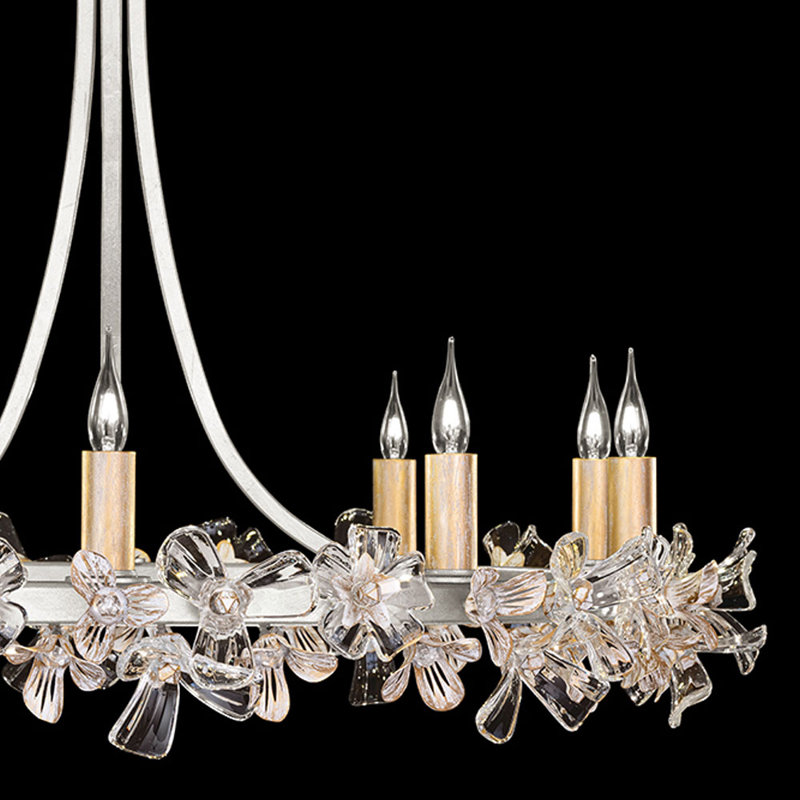 Lustre rond de 34,5 po Azu, Argent