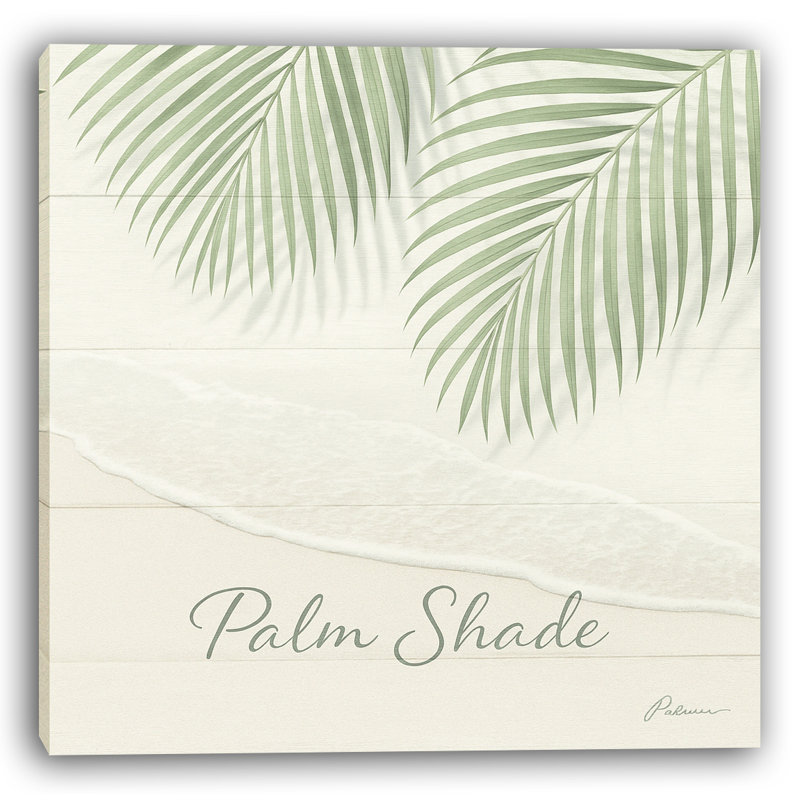 Impression sur toile Palm Shade - Coastal Serenity, H 31 po x l 31 po