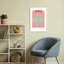 Aries Zodiac Symbol Abstract Geometric Minimalist Spring Wall Art Print - Print-135425984