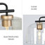 Luminaire suspendu linéaire à 3 lumières à intensité variable pour îlot de cuisine 43,3 po-520653439