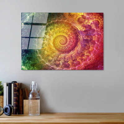 Élégante peinture décorative en verre trempé de 19,7 po x 27,6 po | 100% verre trempé, épaisseur: 0,16 pouce | Parfait pour la décoration intérieure, le salon et le bureau | Superbe œuvre d'art avec une esthétique moderne