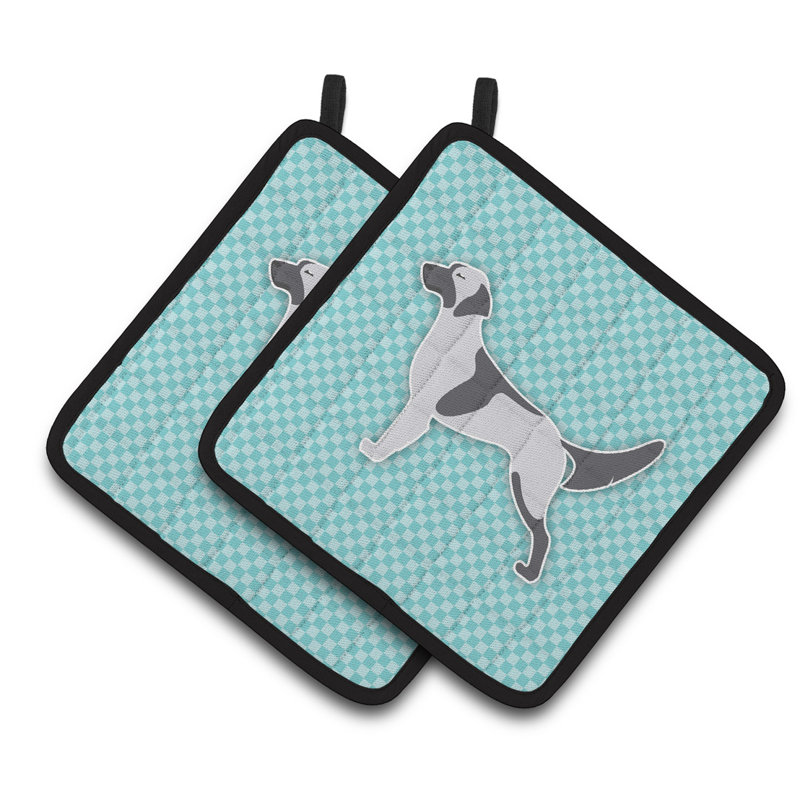 Cuisinier poignée de damier east urban home, Bleu