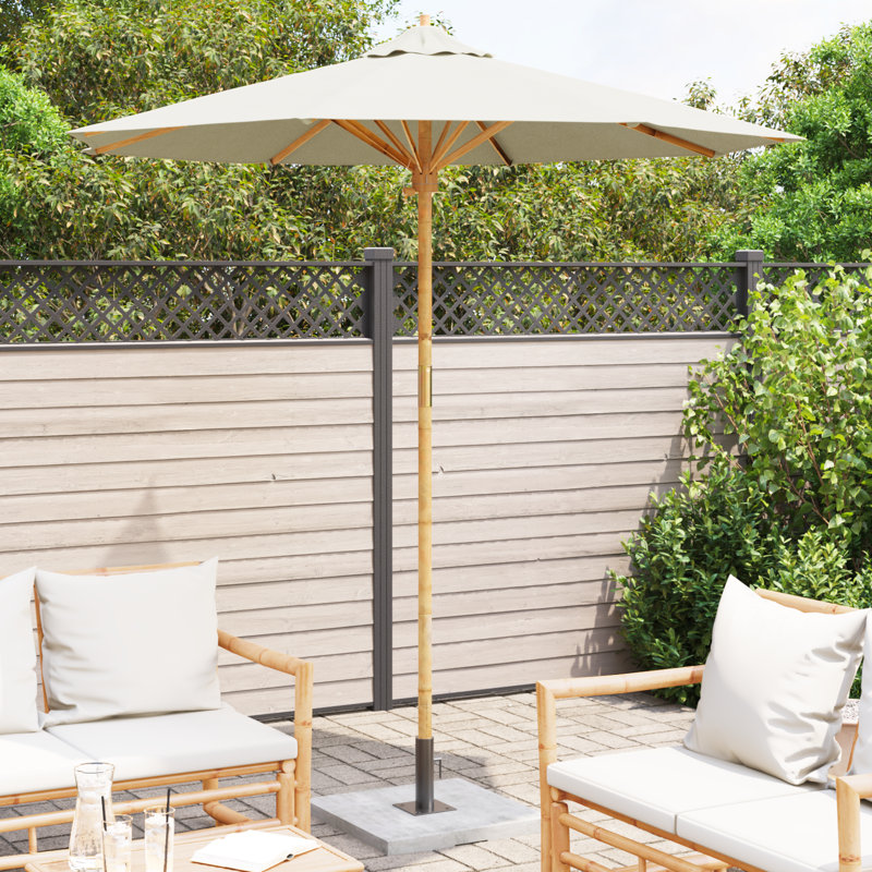 Market Parasol, 230cm H x 217cm W x 217cm D, Cream White