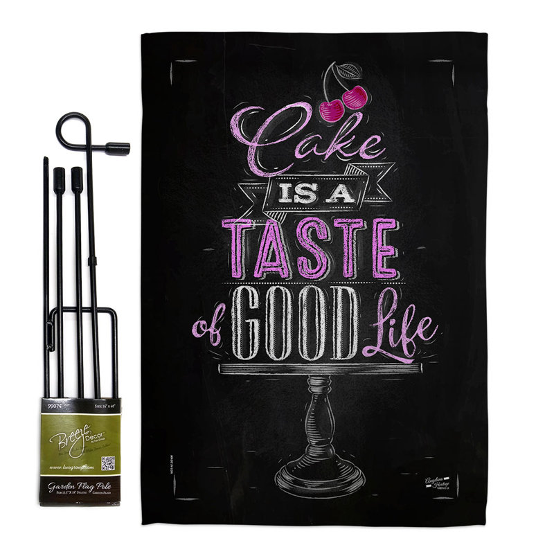 Ensemble de drapeaux en polyester 18,5 po x 13 po Cake Taste Good