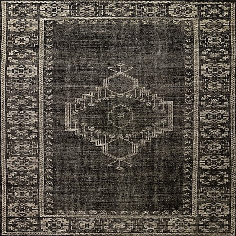 Tapis oriental gris foncé Harrisville, Carré 4 pi