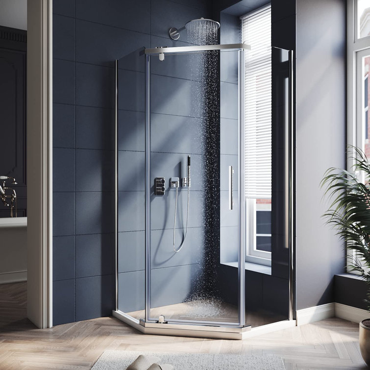 36.5" W X 36.5" D X 72" H Neo-Angle Shower Enclosure With Base