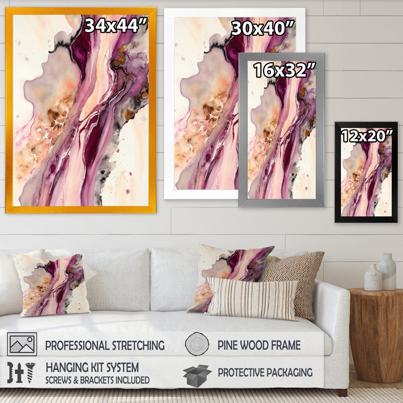 River In The Redend Point Canyon IV - Print on Canvas, Black Picture Frame Canvas, 12" W x 20" H