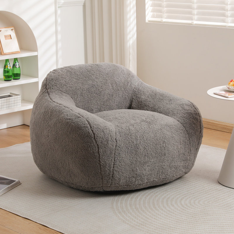Mousse à mémoire de forme avec accoudoirs, Peluche gris clair, H 26,8 po x l 39,4 po x P 36,6 po