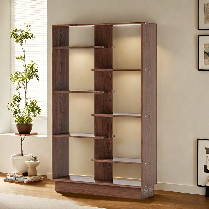 Practical and high-quality bookcase, Brown