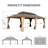 24 Ft. W x 14 Ft. D Aluminum Barrel Gazebo