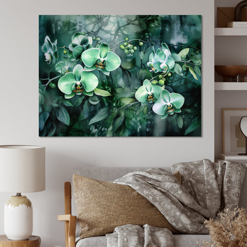 «Fantasy Green Orchid Dreamscapes II», reproduction sur toile, Toile tendue, H 12 po x l 20 po x P 1 po