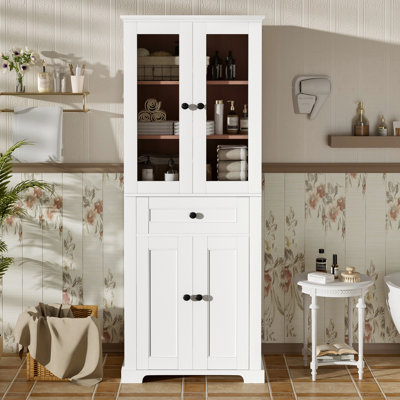 Freestanding Bathroom Storage Linen Cabinet
