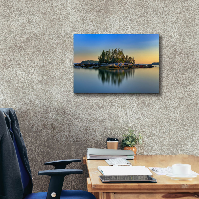 «Weir Island Maine» par Rick Berk, art mural sur toile, 26 po x 18 po