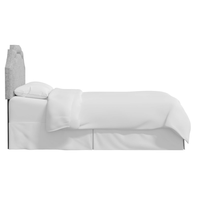 Tête de lit tapissier Jaoquim, Simple, Lin texturé pierre ponce Zuma