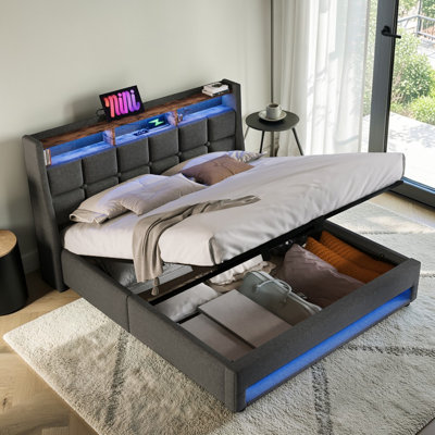 Upholstered Ottoman Storage Bed