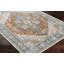 Tapis oriental en polyester tissé à la machine bleu foncé / rouille Bejarano Kirklin-70927388
