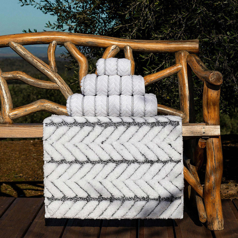 Herron Jacquard Washcloth, White