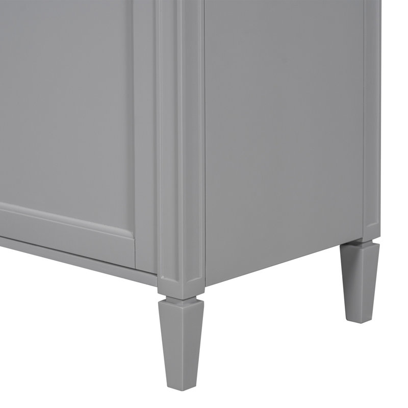 Meuble-lavabo simple avec lavabo supérieur, 30", Gris / Argent