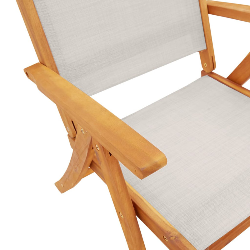 Outdoor Table Set, Light Grey, 7 Pieces: Table, 6 Chairs, Rectangle: 75cm H x 170cm W x 80cm D