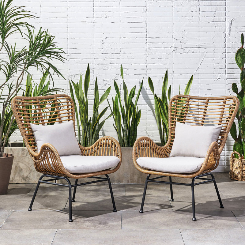 Chaise contemporaine avec revêtement durable et structure en métal stable - beige + base de rembourrage brun Trekking