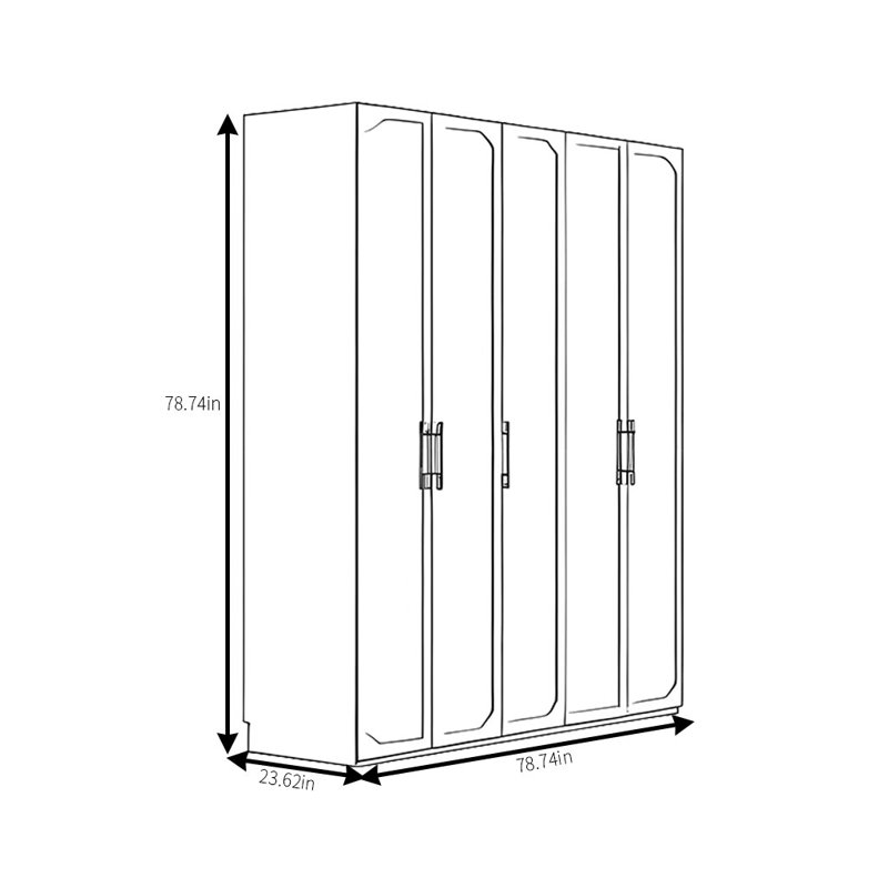 Garde-robe simple de couleur unie, H 78,74 po x l 78,74 po x P 23,62 po