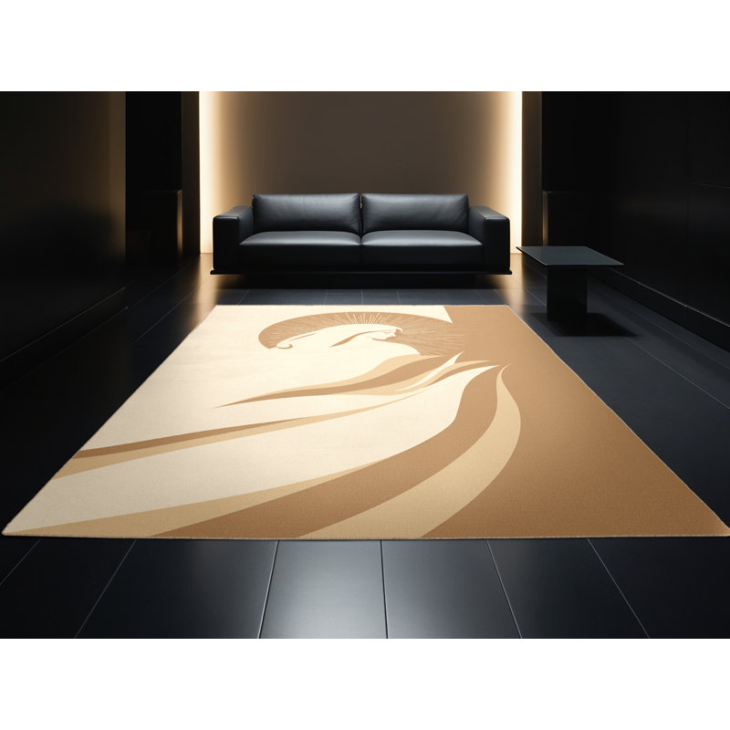 Tapis beige moelleux moelleux moelleux et minimaliste Oreland, 6 X 9