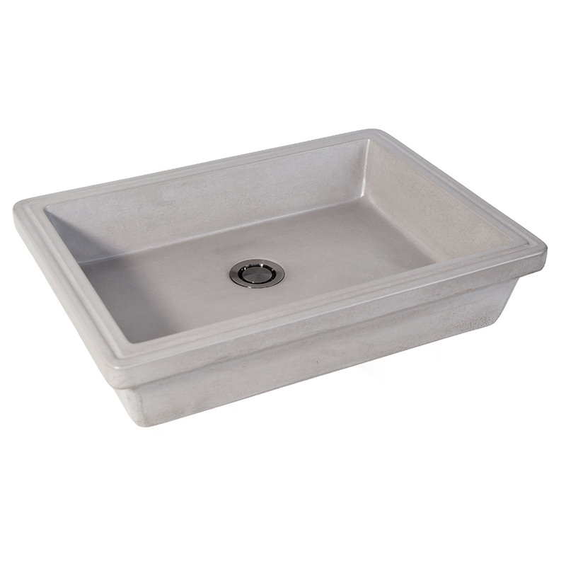Newterra Handmade Rectangular Undermount Bathroom Sink, Aqua