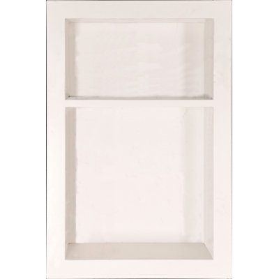 Niche de douche en marbre blanc pur double tablette 16 x 24 (1 pièce par boîte)