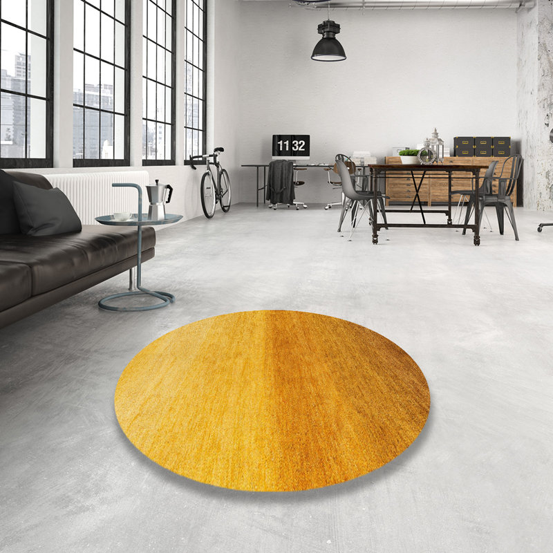 100% Machine Washable Abstract 4119 Area Rug, Round 4'