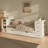 White Wooden Twin Size Daybed with Side Shelves & Drawers, Storage Bed with Multi-Functional Desk and Charging Station