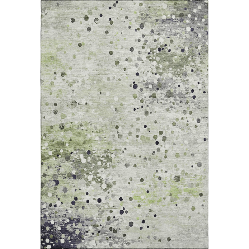 Premium Machine Washable Ansley Abstract Rug, Rectangle 10' x 14'