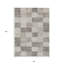 Tapis extérieur lavable à motif géométrique beige et gris 8 pi x 10 pi