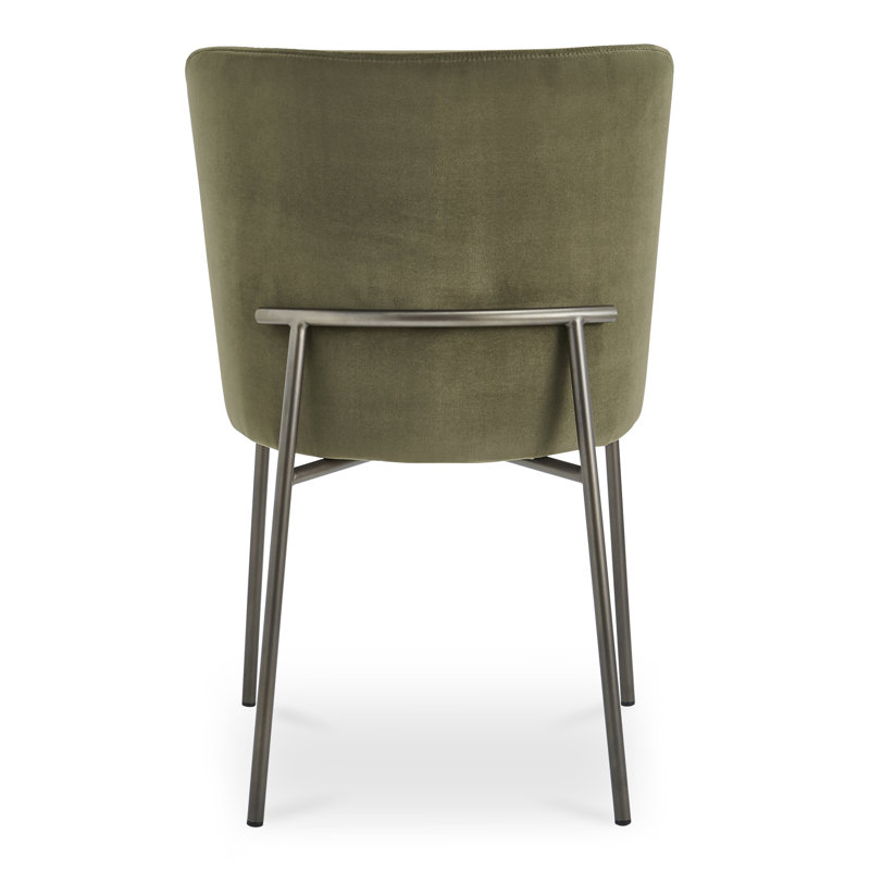 Early Upholstered Dining Chair, Green Velvet